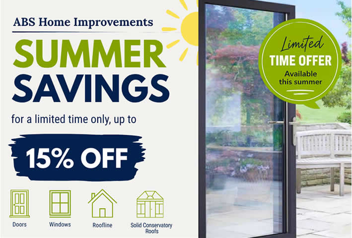 Summer savings on windows, doors, roofline products and conservatory roofs