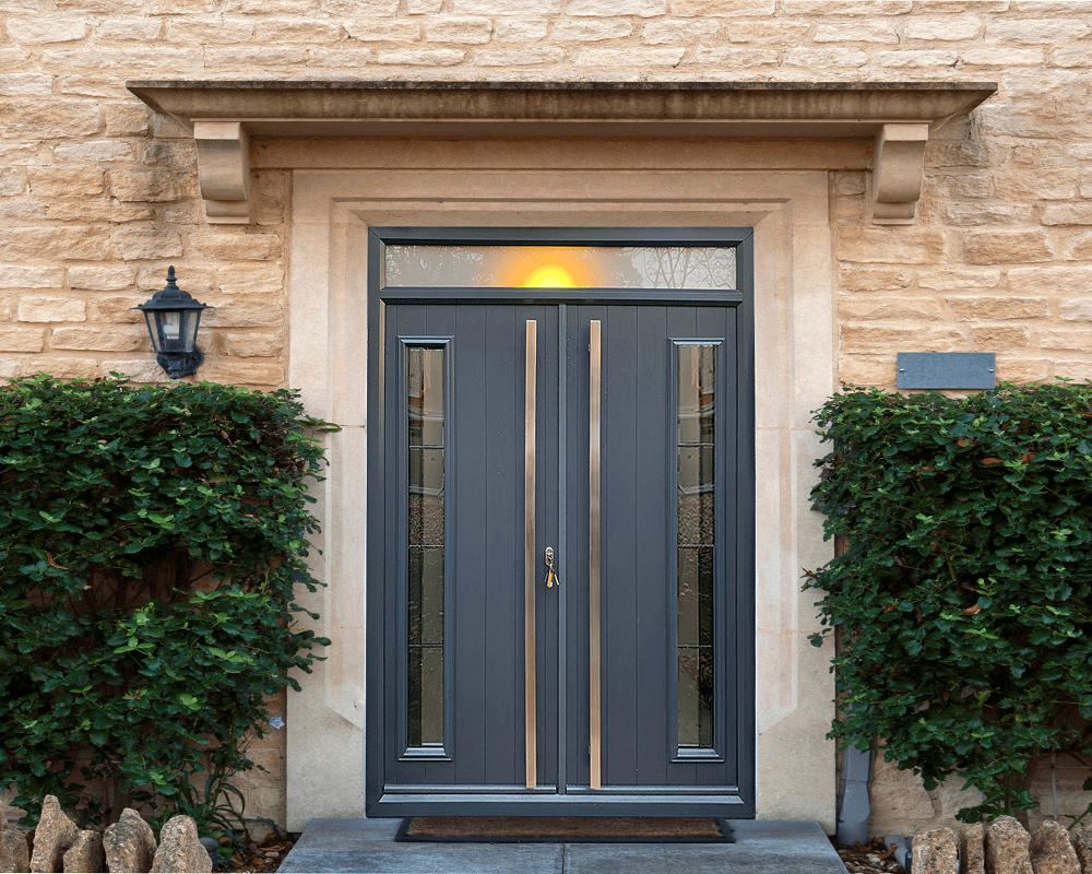Composite French doors letting in natural light