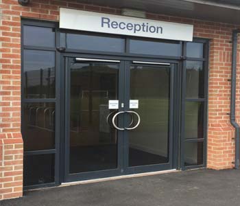 Commercial aluminium doors