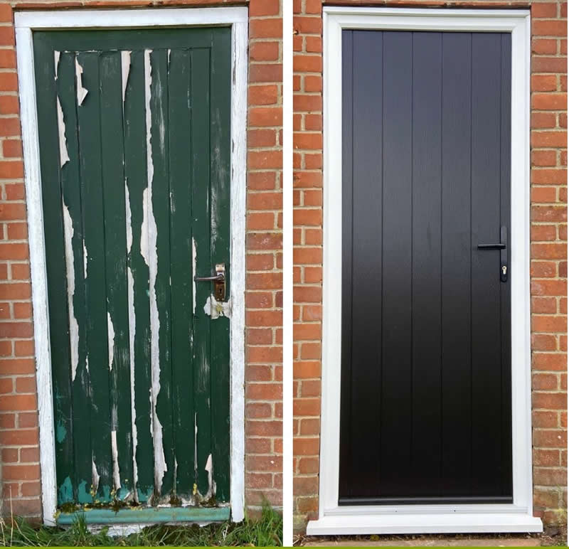 Replacement Composite Door, Athelington - Before & After