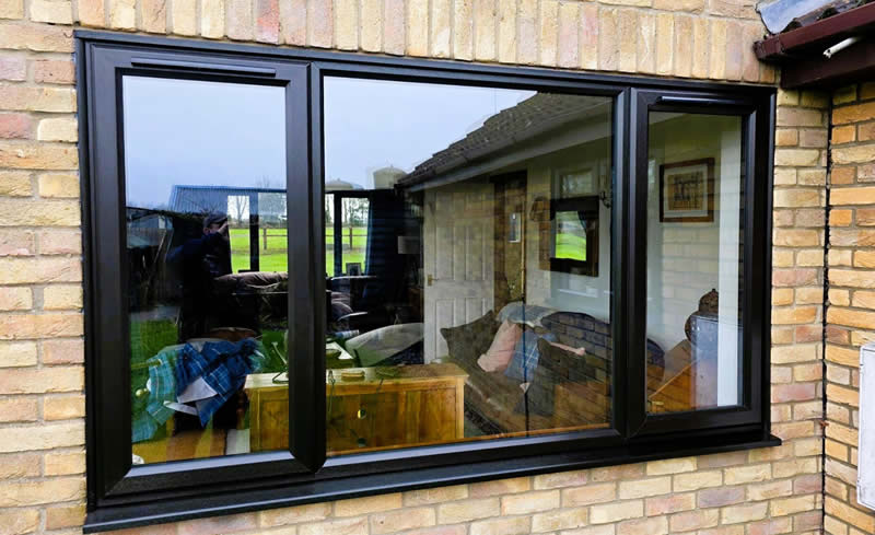 Black uPVC window